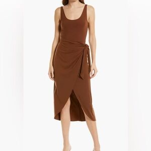 Reformation NWT Kaila Wrap Jersey Knit Midi Dress - size small
